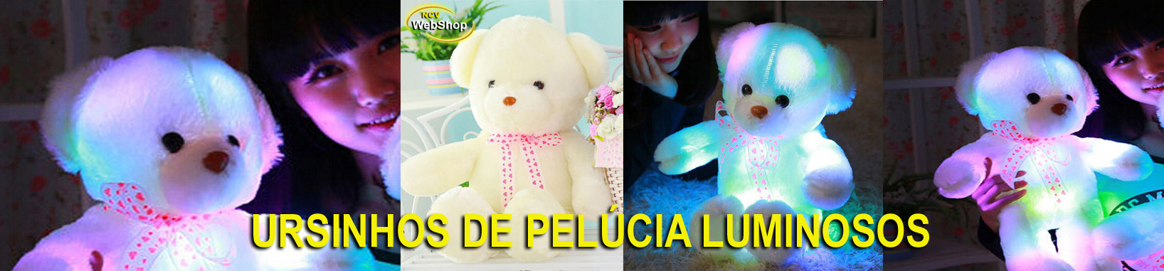 URSINHO DE PELUCIA COM LUZ DE LED Ursinhos de Pelucia com led Bichinhos de Pelucia com Luzes de Led, Infantil, Jovem, para Presentes