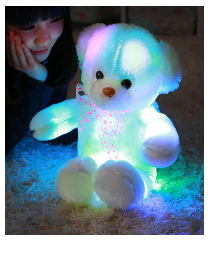 URSINHO DE PELUCIA COM LUZ DE LED Ursinhos de Pelucia com led Bichinhos de Pelucia com Luzes de Led, Infantil, Jovem, para Presentes