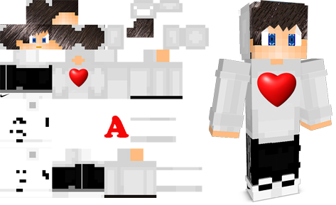 Skin para Minecraft Apaixonado