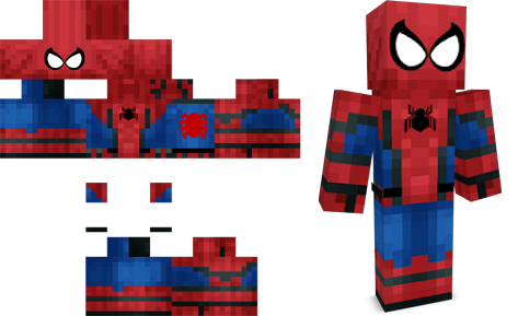 logo skin homem aranha Minecraft